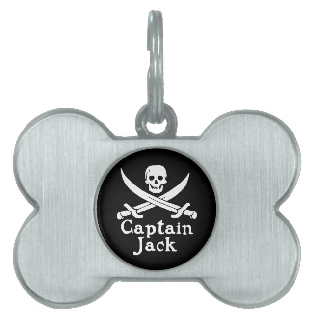 Placa Para Mascotas Capitán Jack (Frente)