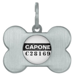Placa Para Mascotas Capone divertido