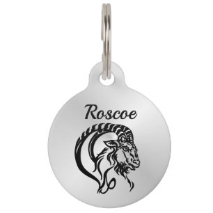 Placa Para Mascotas Capricorn Sea Goat Zodiac