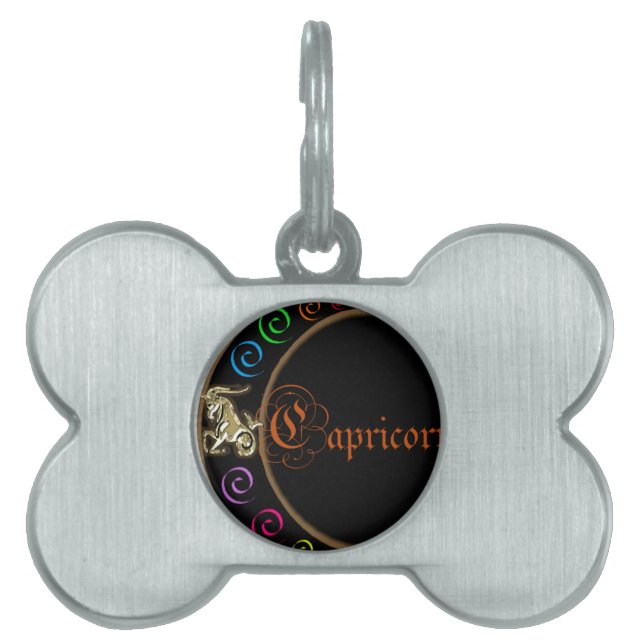 Placa Para Mascotas Capricornio (Frente)