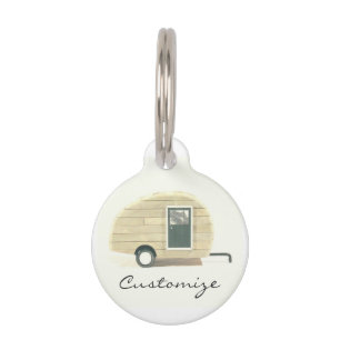 Placa Para Mascotas Cápsula de tiro retro-venado personalizada