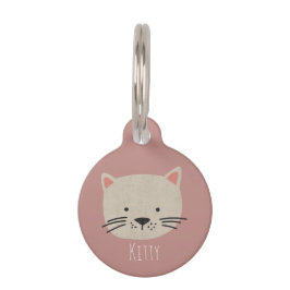 Placa Para Mascotas Cara de gato caprichosa