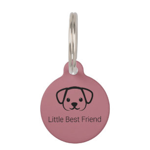 Placa Para Mascotas Cara de Perro Minimalista