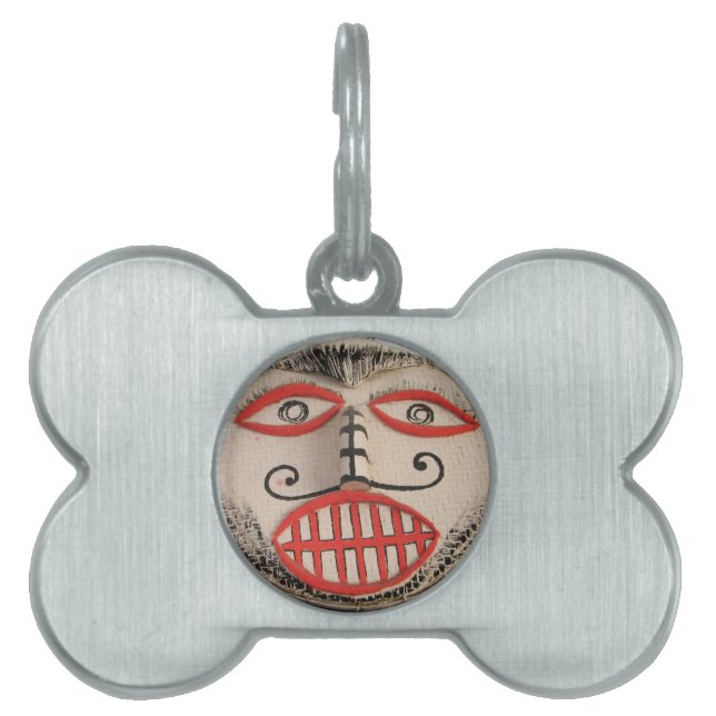 Placa Para Mascotas Cara fantasma tailandesa, Festival de la máscara P (Frente)