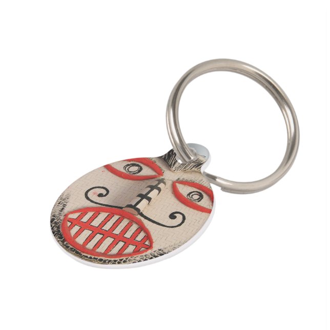 Placa Para Mascotas Cara fantasma tailandesa, Festival de la máscara P (Lateral)