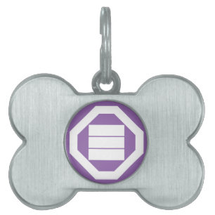 Placa Para Mascotas Caracteres kanji cuadrados para tres en Oshiki
