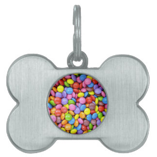 Placa Para Mascotas Caramelo Colorido