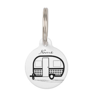 Placa Para Mascotas Caravana Thunder_Cove del viajero clásico