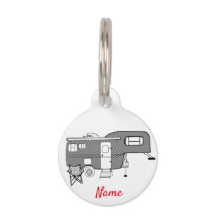 Placa Para Mascotas Caravana Thunder_Cove del viajero clásico