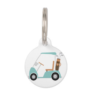 Placa Para Mascotas Carro de golf