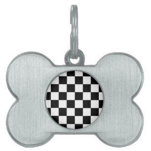 Placa Para Mascotas Cartón de ajedrez