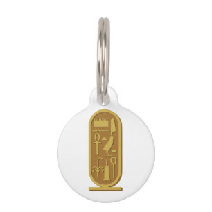 Placa Para Mascotas Cartouche de Tutankhamun
