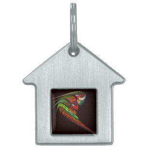 Placa Para Mascotas Casa de arte abstracta de Chameleon