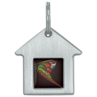 Placa Para Mascotas Casa de arte abstracta de Chameleon