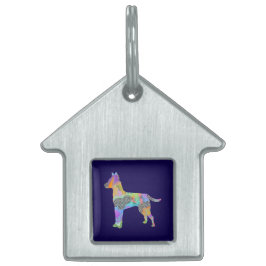 Placa Para Mascotas Casa de perros de patrón