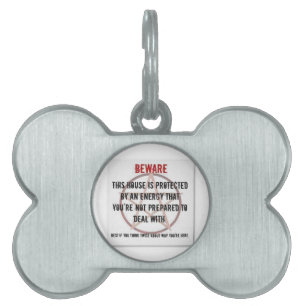 Placa Para Mascotas casa protegida energía del wicca