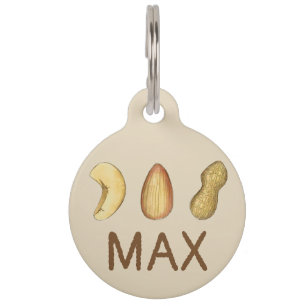 Placa Para Mascotas Cashew Peanut Almond Nuts Snack Food Foodie