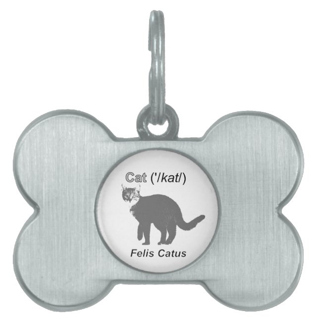 Placa Para Mascotas Cat Felis Catus (Frente)