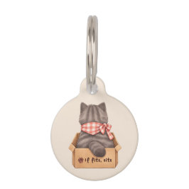 Placa Para Mascotas Cat in The Box