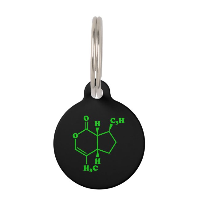 Placa Para Mascotas Catnip Nepetalactona Fórmula Química Molecular (Anverso)