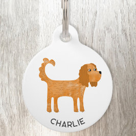 Placa Para Mascotas Cavalier King Charles Spaniel Dog Personalizado