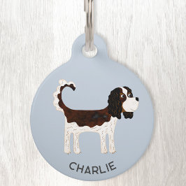Placa Para Mascotas Cavalier King Charles Spaniel Dog Personalizado