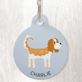Placa Para Mascotas Cavalier King Charles Spaniel Dog Personalizado