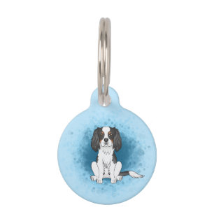 Placa Para Mascotas Cavalier King Charles Spaniel Tricolor Perro Sobre