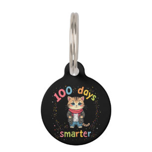 Placa Para Mascotas Celebra ser "100 días más inteligente"  Personaliz