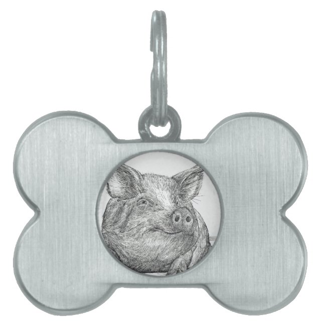 Placa Para Mascotas Cerdo (Frente)