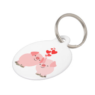 Placa Para Mascotas Cerdos Personalizados cutáneos en la etiqueta de p