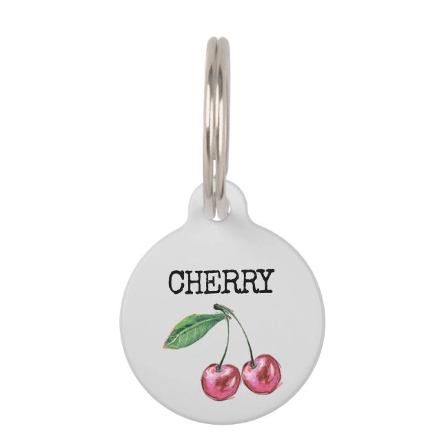 Placa Para Mascotas Cereza (Anverso)