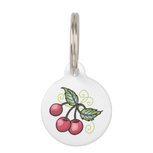 Placa Para Mascotas Cerezas