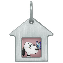 Placa Para Mascotas Charlie and the Butterfly, by Natasha Us