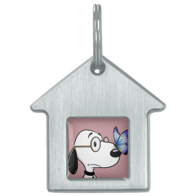 Placa Para Mascotas Charlie and the Butterfly, by Natasha Us   (Frente)