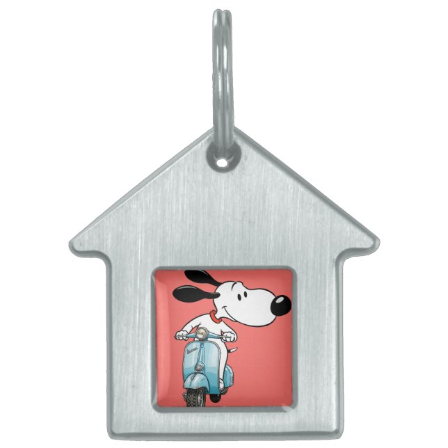 Placa Para Mascotas Charlie on a Scooter, by Natasha Us   (Frente)