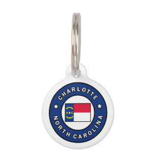Placa Para Mascotas Charlotte Carolina del Norte