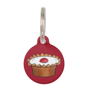 Placa Para Mascotas Cherry Bakewell Tart British Food UK Pastry Baking