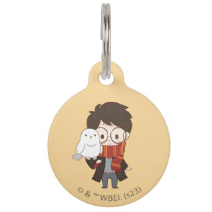 Placa Para Mascotas Chibi HARRY POTTER™ & Hedwig