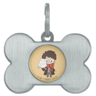 Placa Para Mascotas Chibi HARRY POTTER™ y Hedwig