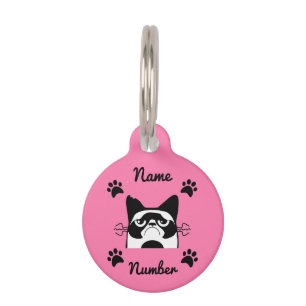 Placa Para Mascotas Chica Cat Feline Amantes Propietarios Pet Tag