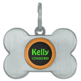 Placa Para Mascotas chica de identificación de nombre de mascota