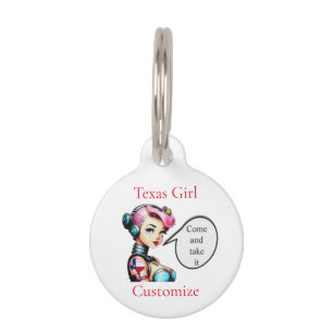 Placa Para Mascotas Chica de Texas Thunder_Cove