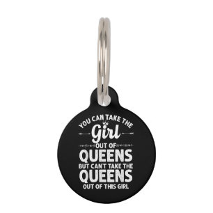 Placa Para Mascotas Chica Fuera De Las Reinas Nueva Nueva York Regalo 