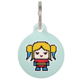 Placa Para Mascotas Chica mala pixelada linda