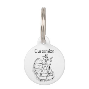 Placa Para Mascotas Chica Power Sculling Boat Thunder_Cove 