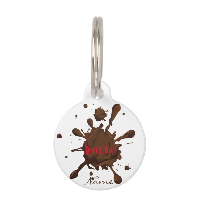 Placa Para Mascotas Chica sucio Thunder_Cove (Anverso)