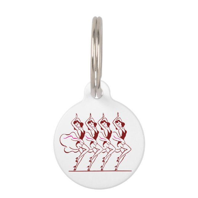 Placa Para Mascotas Chicas bailarines Thunder_Cove (Anverso)