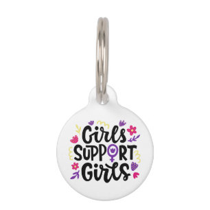 Placa Para Mascotas Chicas de apoyo de Chicas