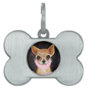 Placa Para Mascotas Chihuahua Brillo